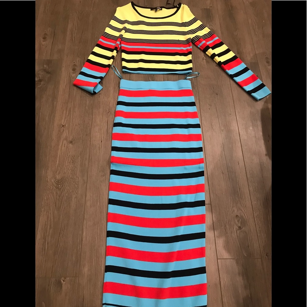 2 piece set blk/red/blue/neon yellow